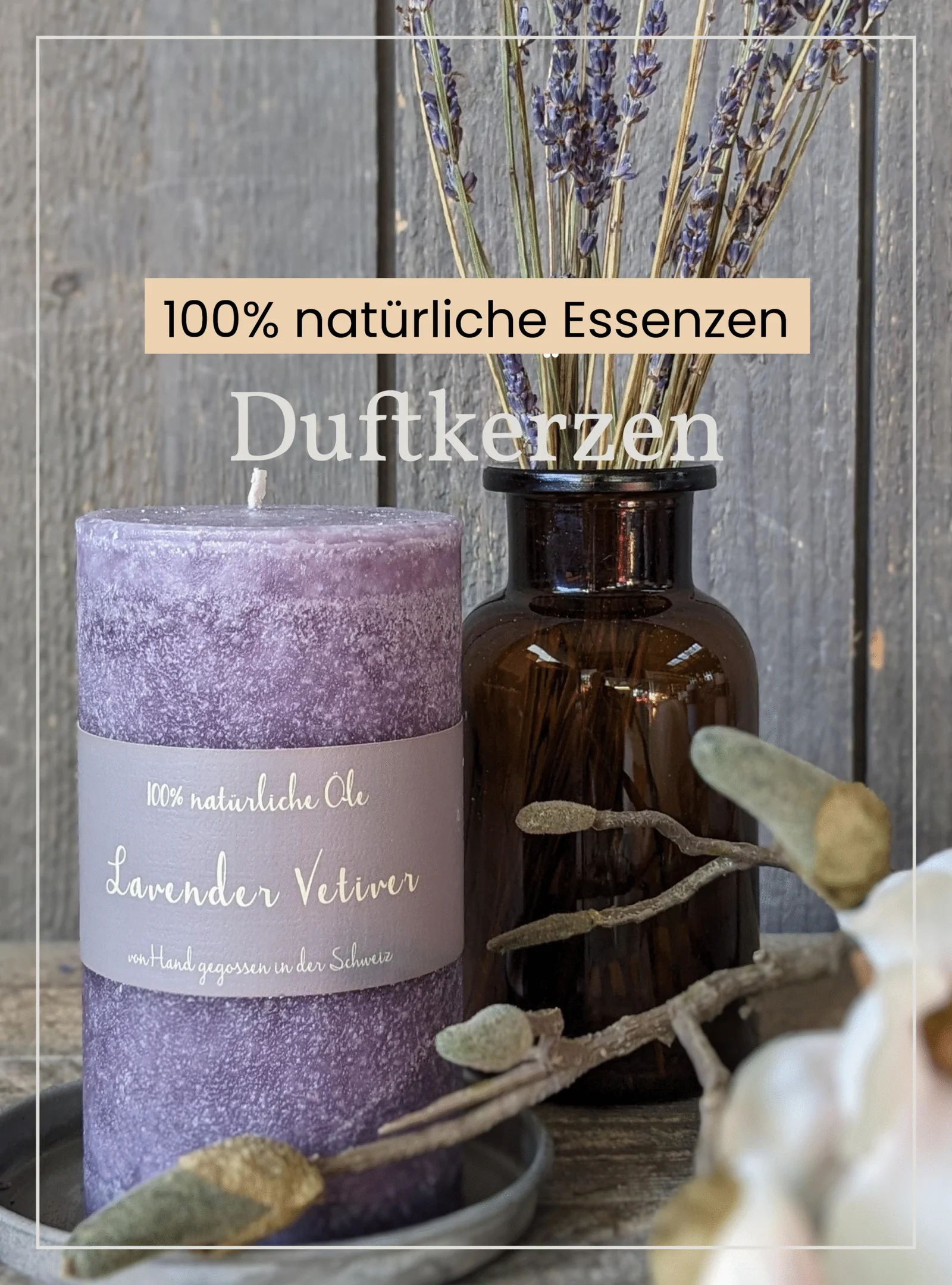 Duftkerzen mit 100% natürlichen Essenzen