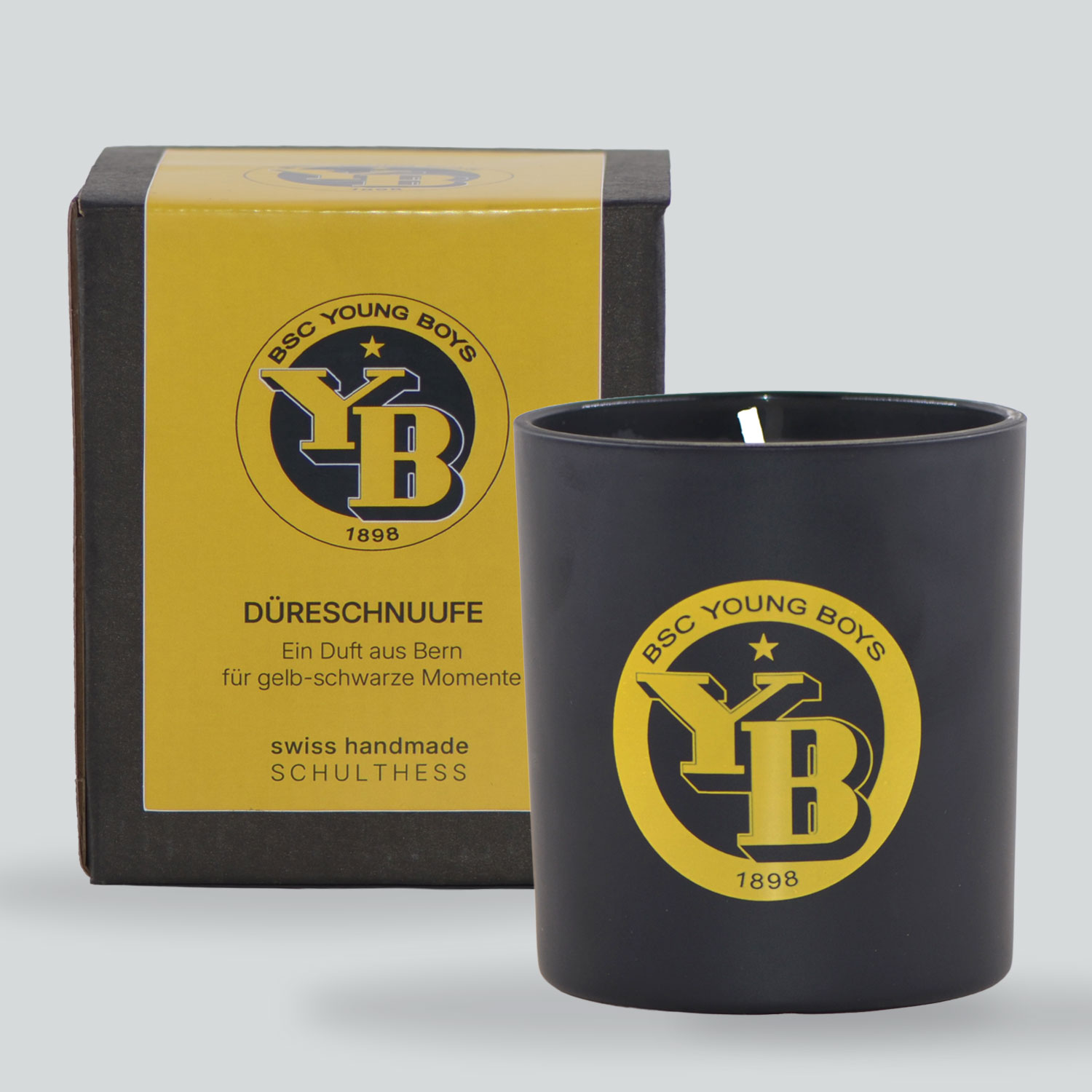 YB Duftkerze im Glas mit YB Logo